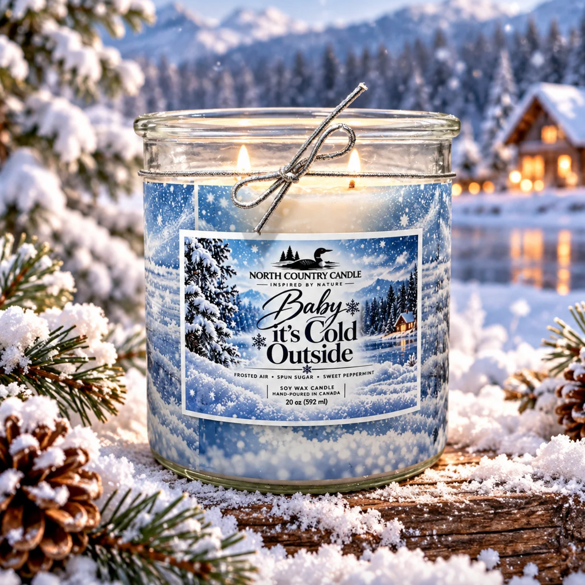North Country Candle - 20oz HOLIDAY WALLPAPER Soy Wax Candle