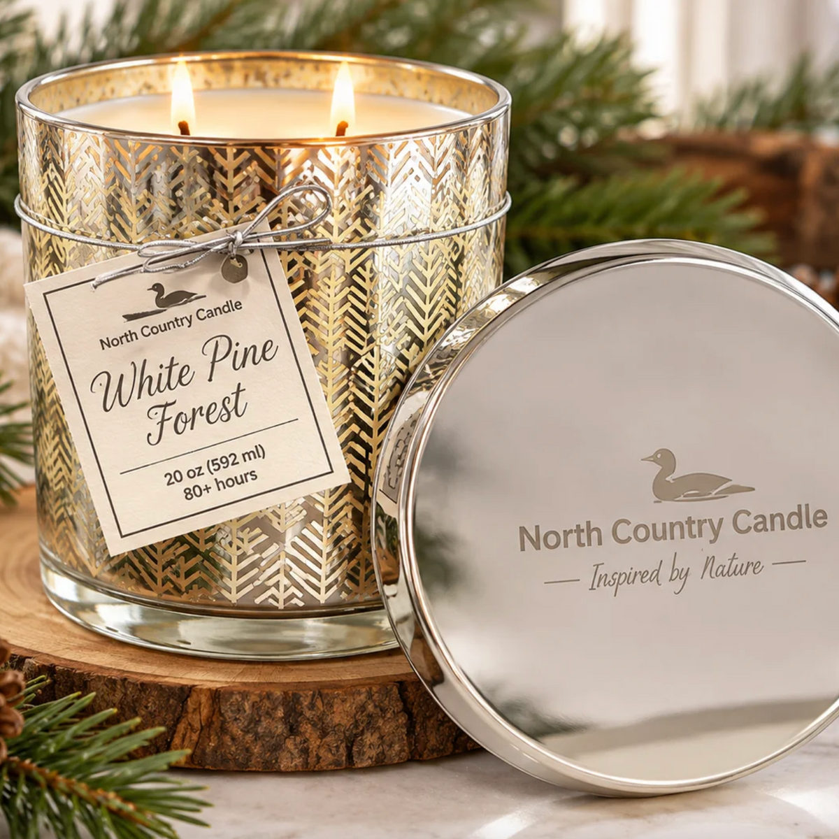 North Country Candle - 20oz SILVER LEAF Soy Wax Candle