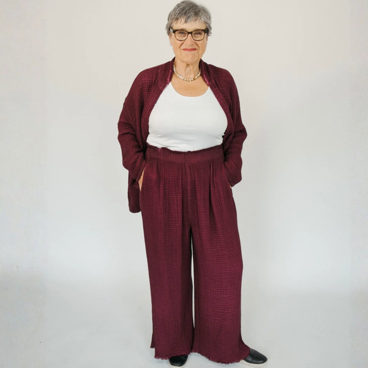 Pokoloko - 4 Layer Crinkle Palazzo Pants