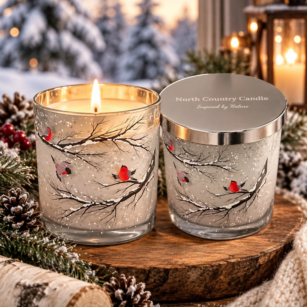 North Country Candle - 10oz Silver Holiday Soy Wax Candle