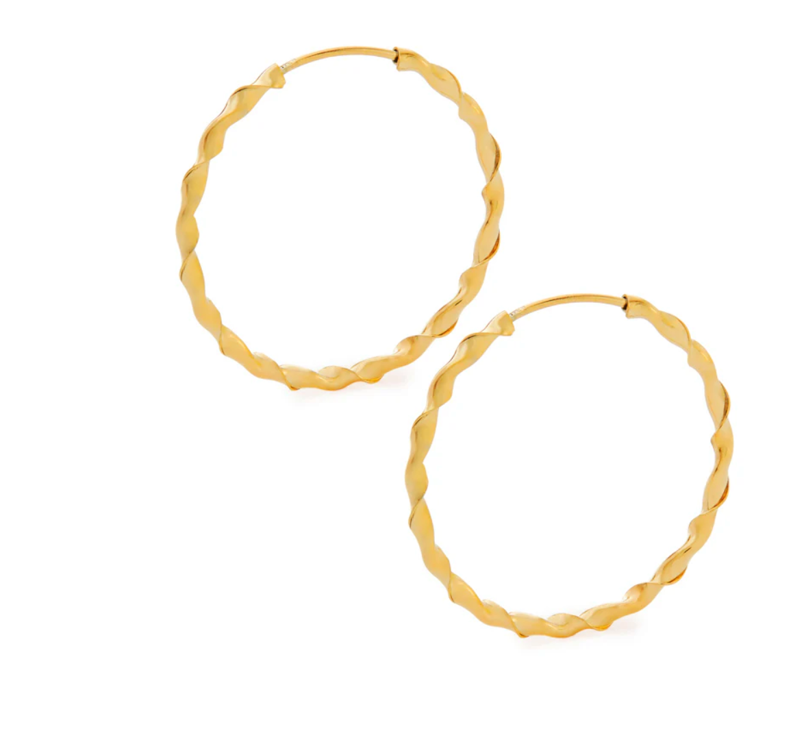 Crafted By CITRUS - Yellow Gold Hoop Earrings