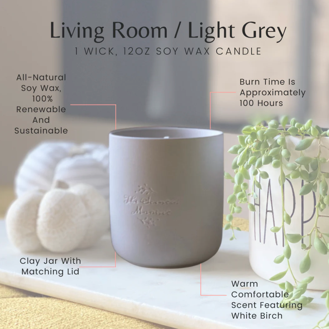 Home Collection Candle - Living Room (Light Grey)