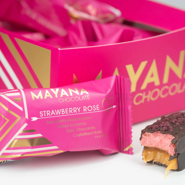 Mayana Mini Chocolate Bar - Strawberry Rose