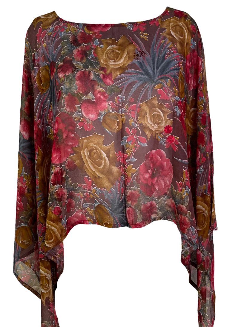 sariKNOTsari Avatar Pure Silk Capelet Poncho