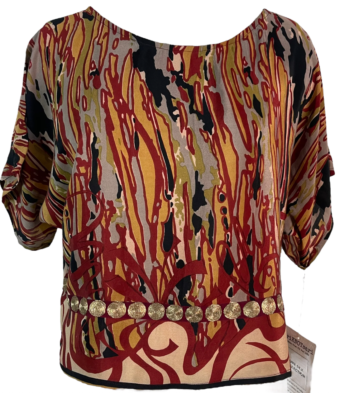 sariKNOTsari Avatar Pure Silk Boxy Top