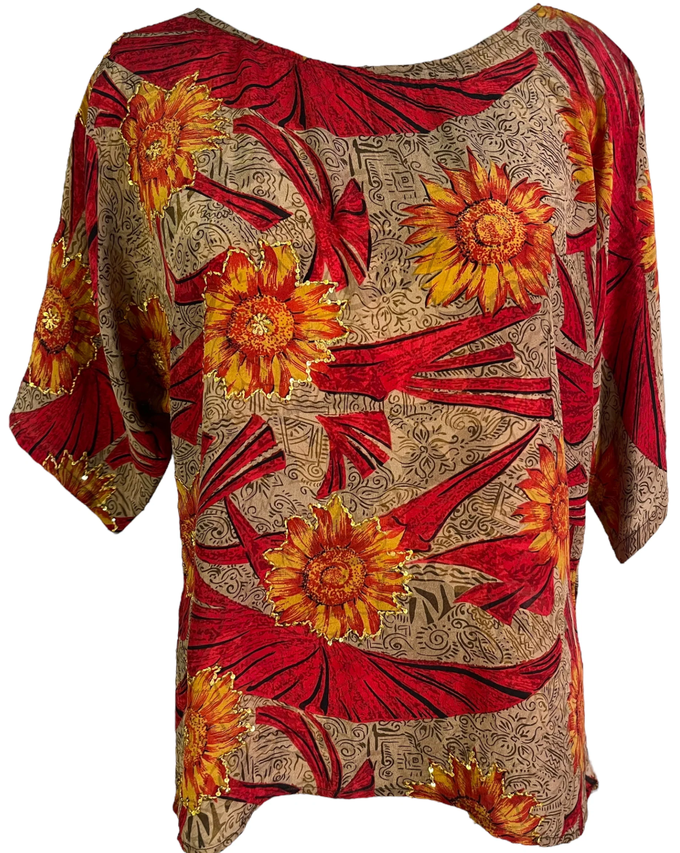 sariKNOTsari Avatar Pure Silk Side Slit Top