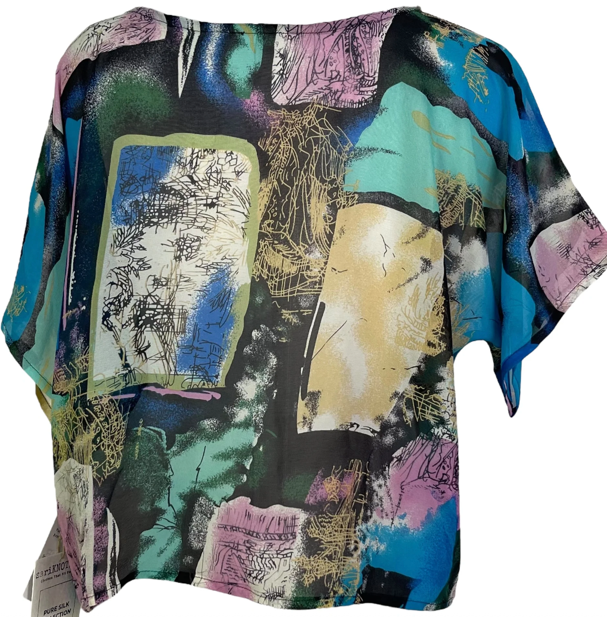 sariKNOTsari Avatar Pure Silk Boxy Top