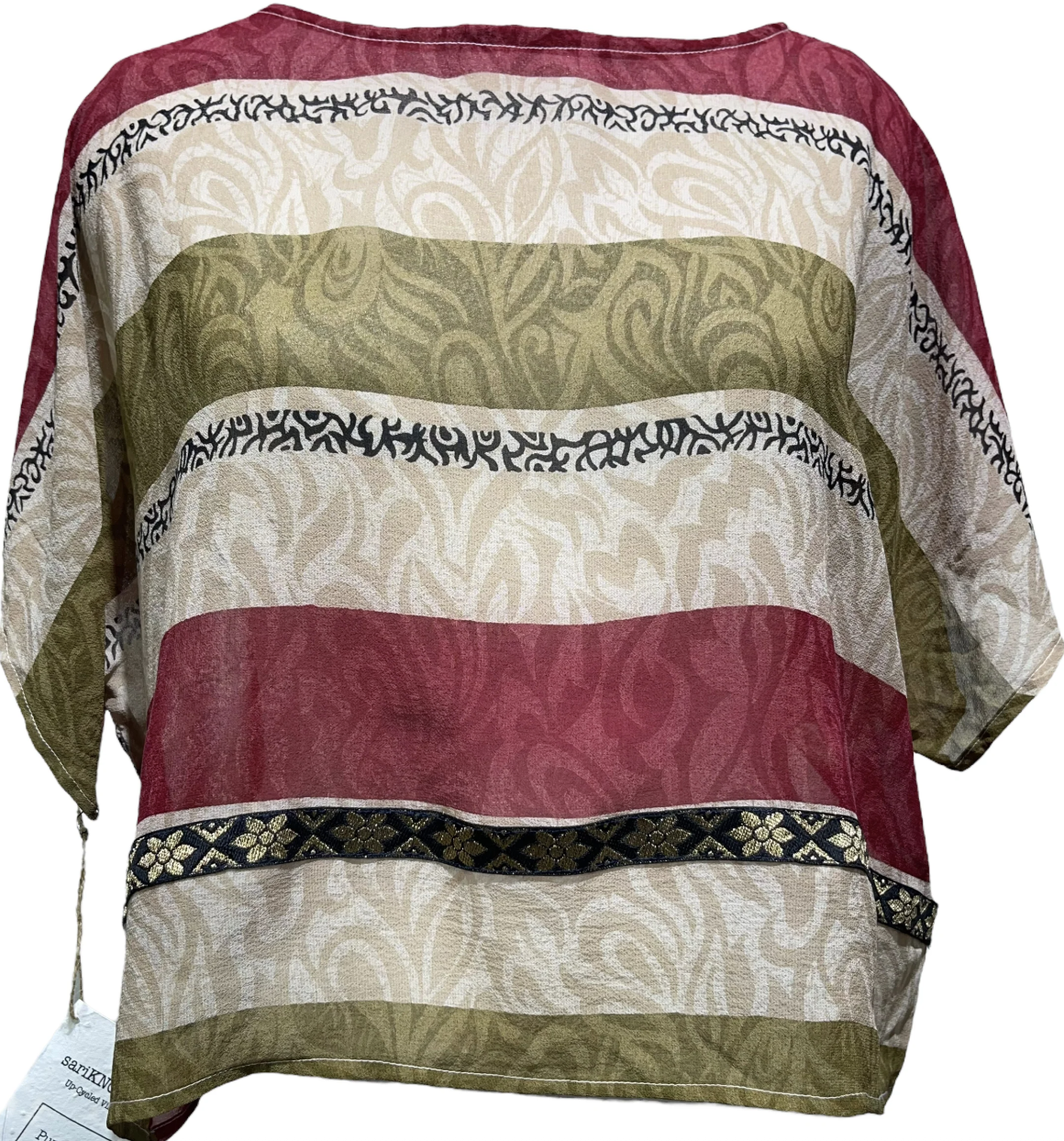 sariKNOTsari Avatar Pure Silk Boxy Top