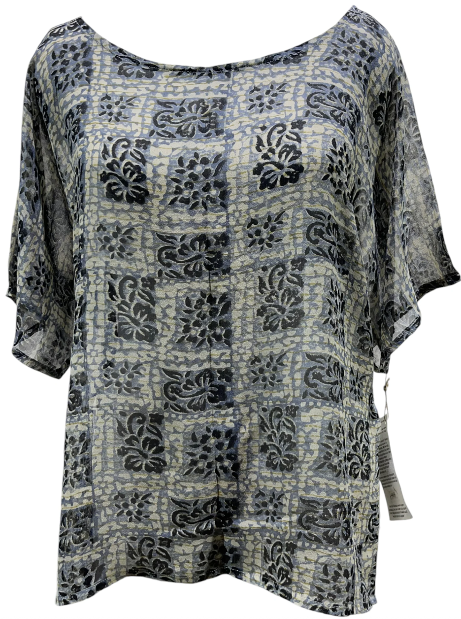 sariKNOTsari Avatar Pure Silk Side Slit Top