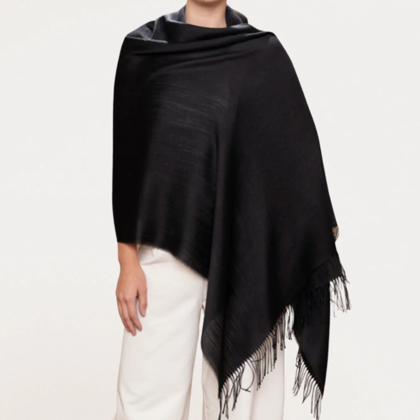 Andes Connection - Classic Alpaca Shawl with Fringe