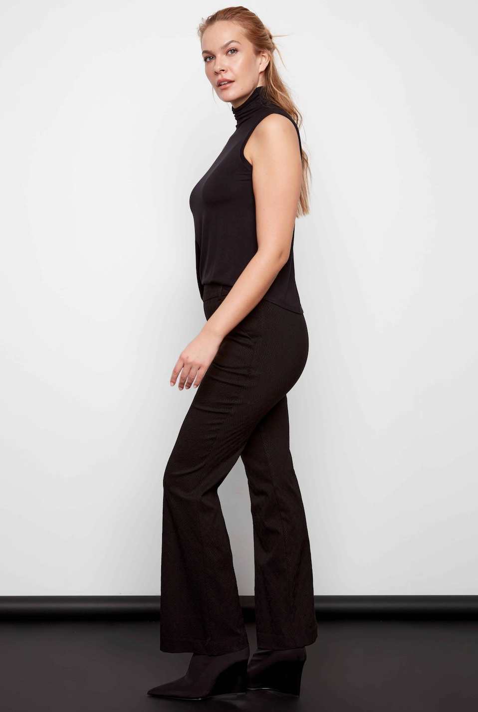 ILTM EVELYN Vex Print Techno Bootcut Pants