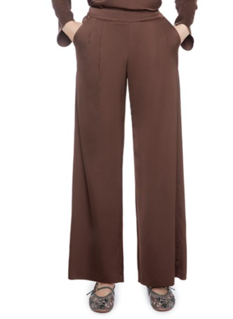 ILTM FIONA Satin Wide-Leg Full Length Pants