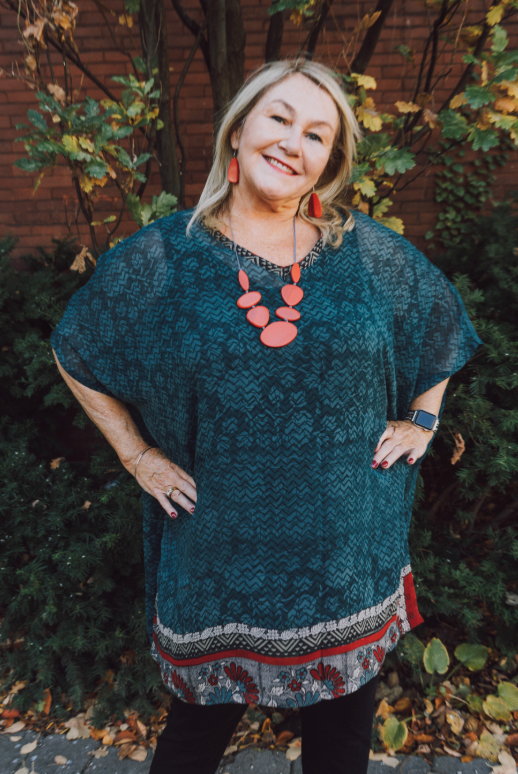 sariKNOTsari Avatar Pure Silk Short Kaftan Tunic