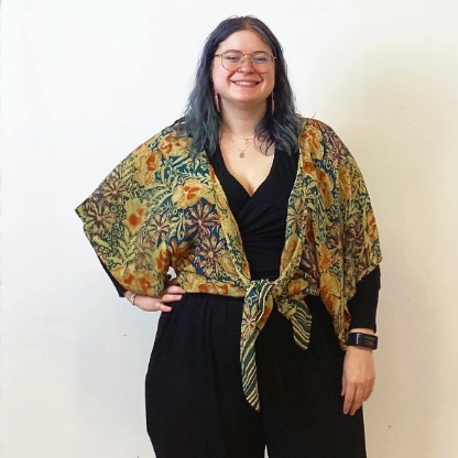 sariKNOTsari Avatar Pure Silk Short Kimono