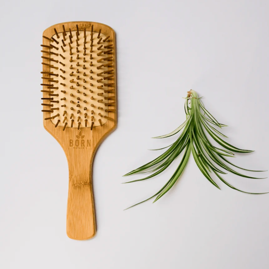 Born Naturals Wood Paddle Brush