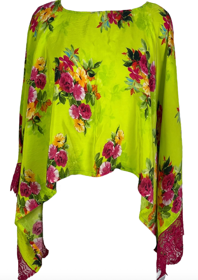 sariKNOTsari Avatar Pure Silk Capelet Poncho