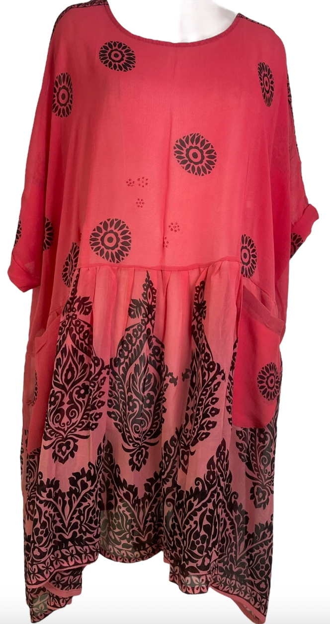 sariKNOTsari Avatar Pure Silk Boxy Babydoll Dress