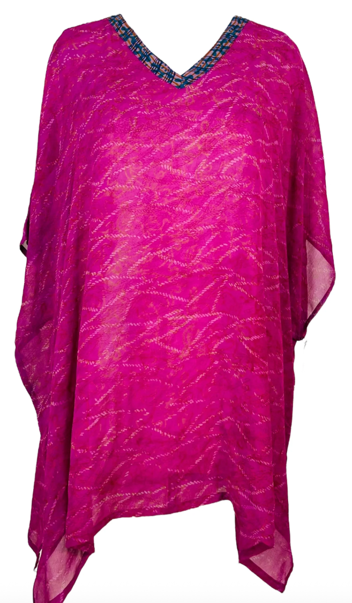 sariKNOTsari Avatar Pure Silk Short Kaftan Tunic