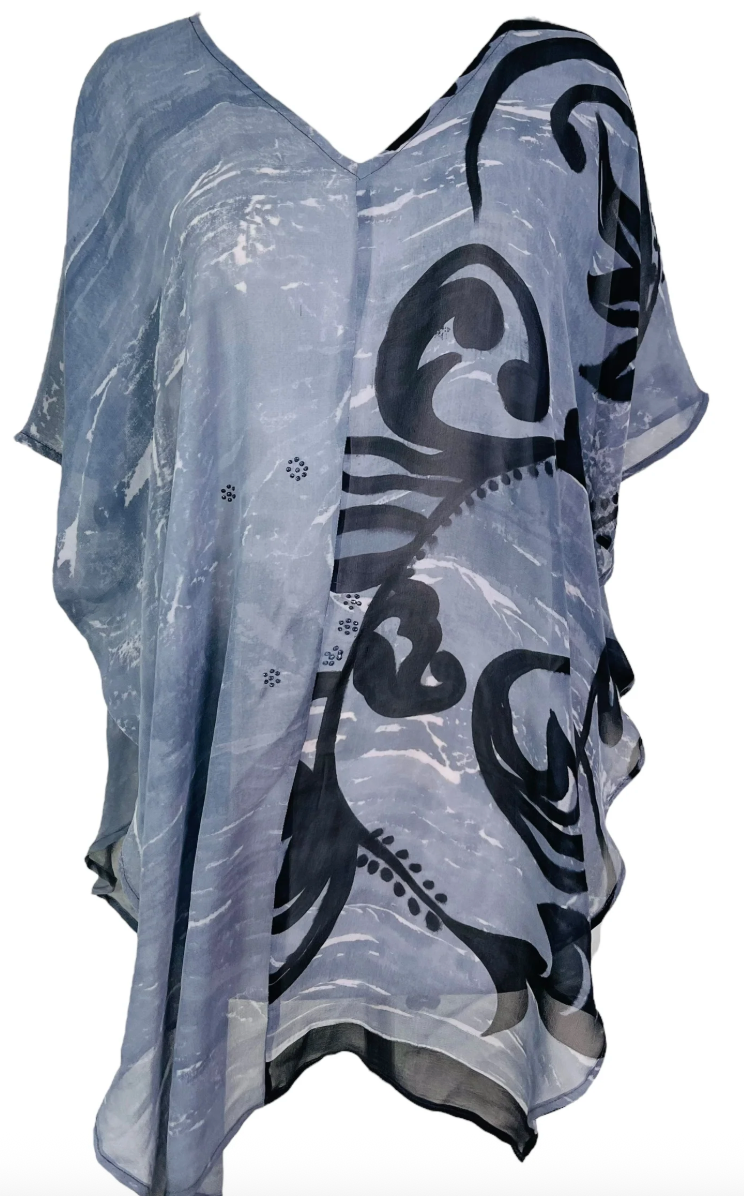 sariKNOTsari Avatar Pure Silk Waterfall Top