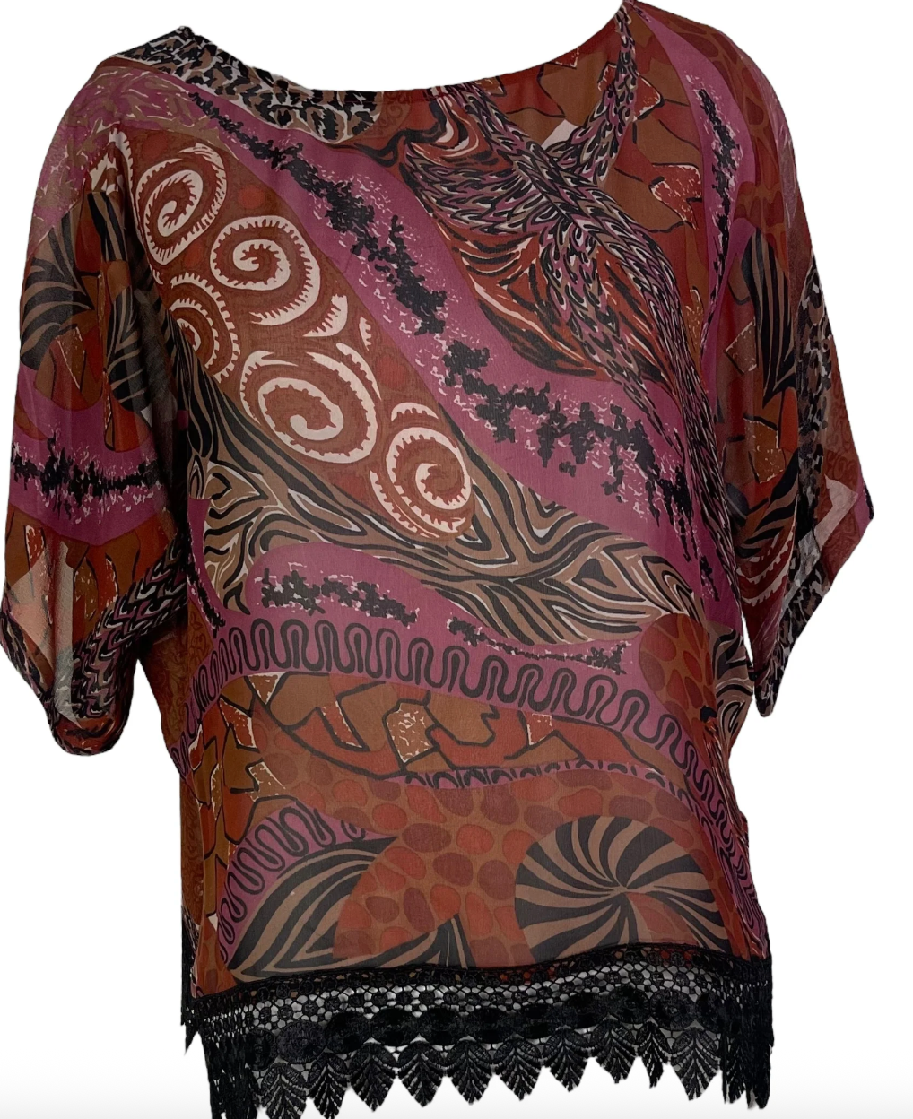 sariKNOTsari Avatar Pure Silk Side Slit Top