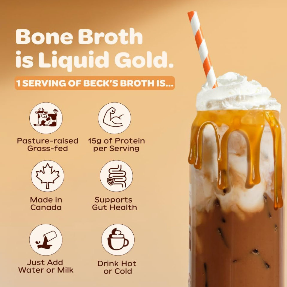 Beck's Broth Protein Salted Caramel Hot Chocolate