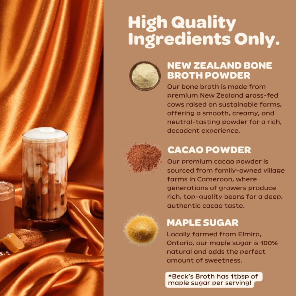 Beck's Broth Protein Salted Caramel Hot Chocolate