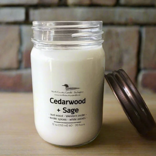 North Country Candle - CEDARWOOD & SAGE Soy Wax Candle with Copper Lid