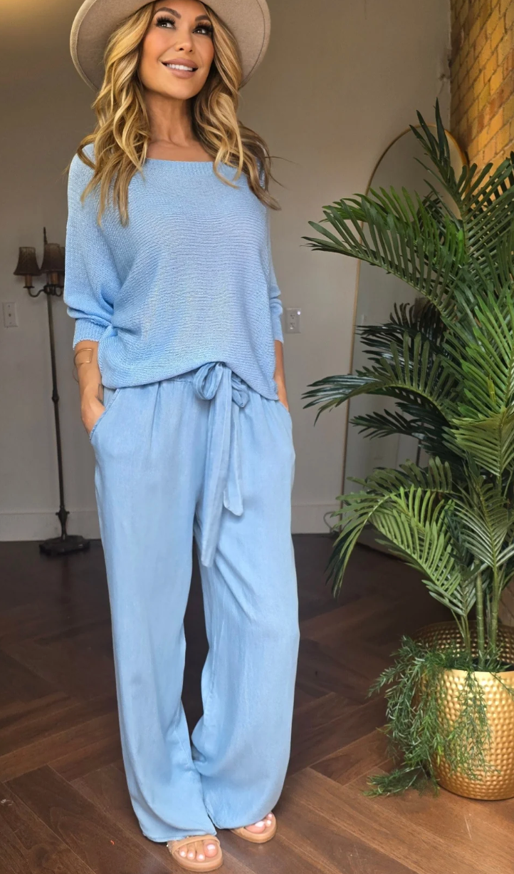 BAZ Wide Leg Tencel Pant