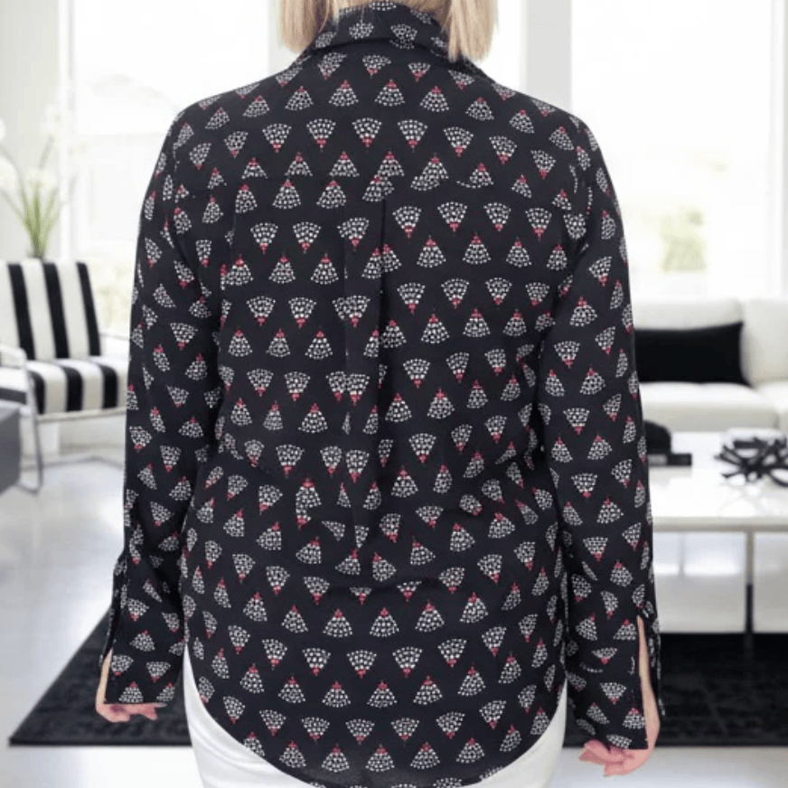 DOTTY Black Art Deco Shirt