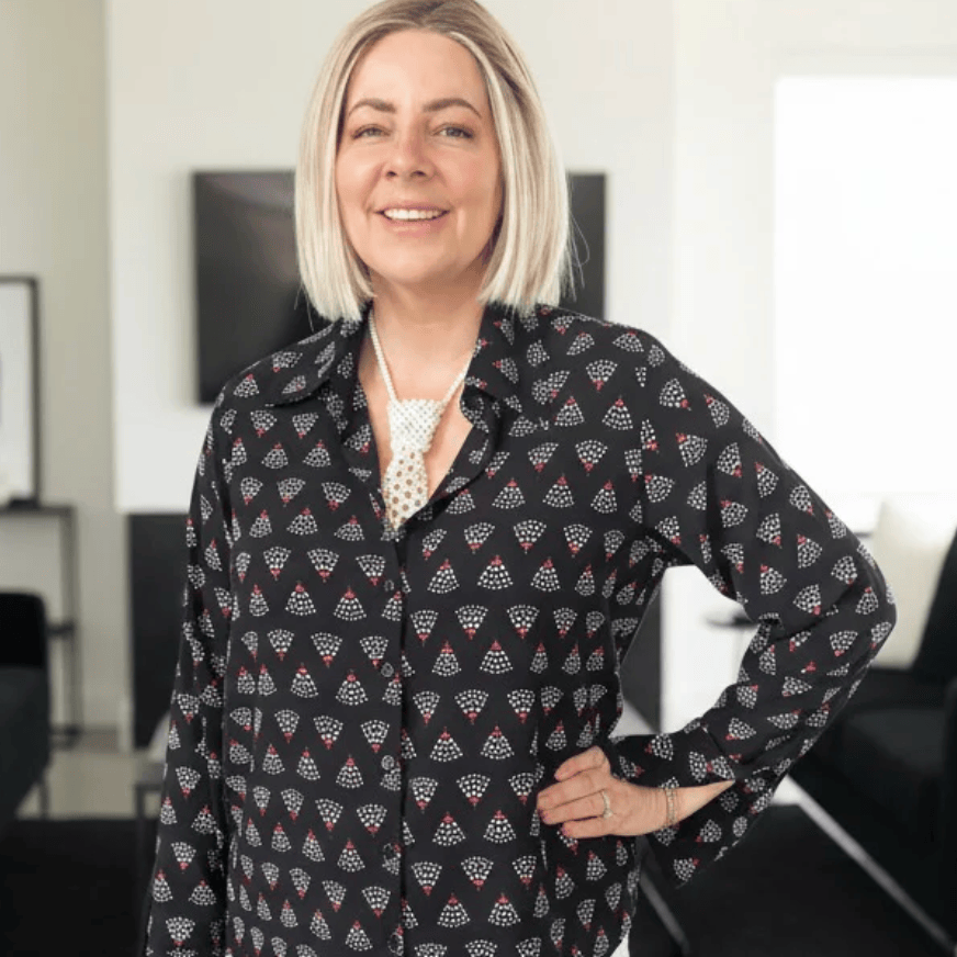 DOTTY Black Art Deco Shirt