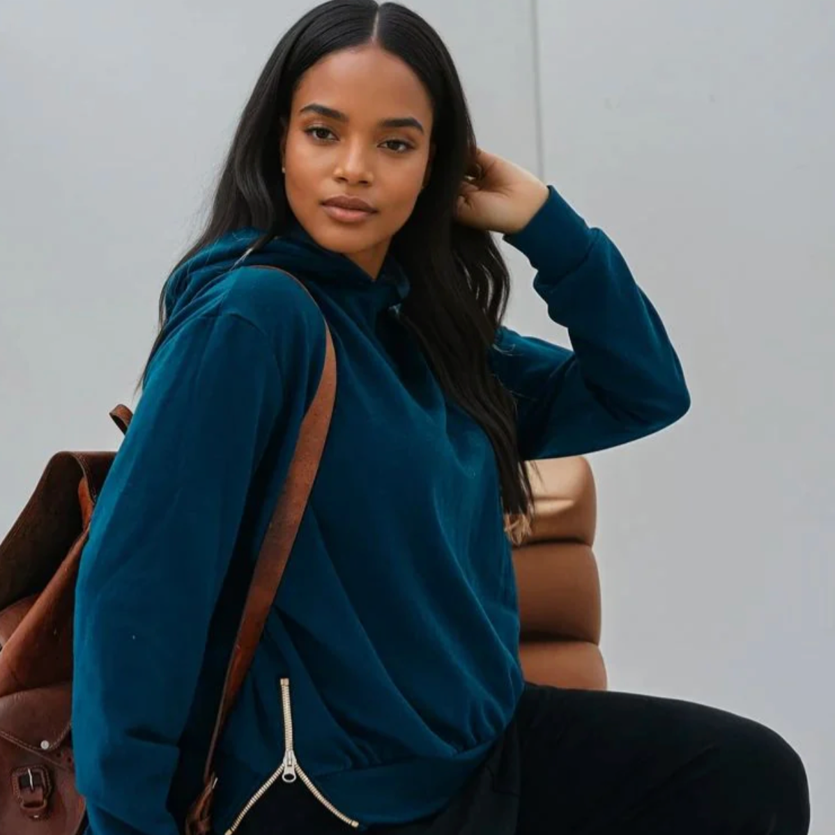 Olive + Splash BOMBER Bamboo Hoodie