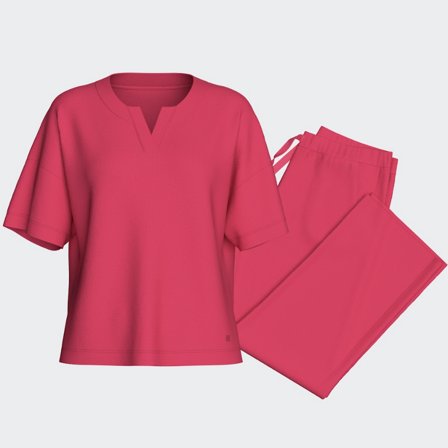 IMPETUS Long Pant & Slit Tee Lounge Set in Lyocell