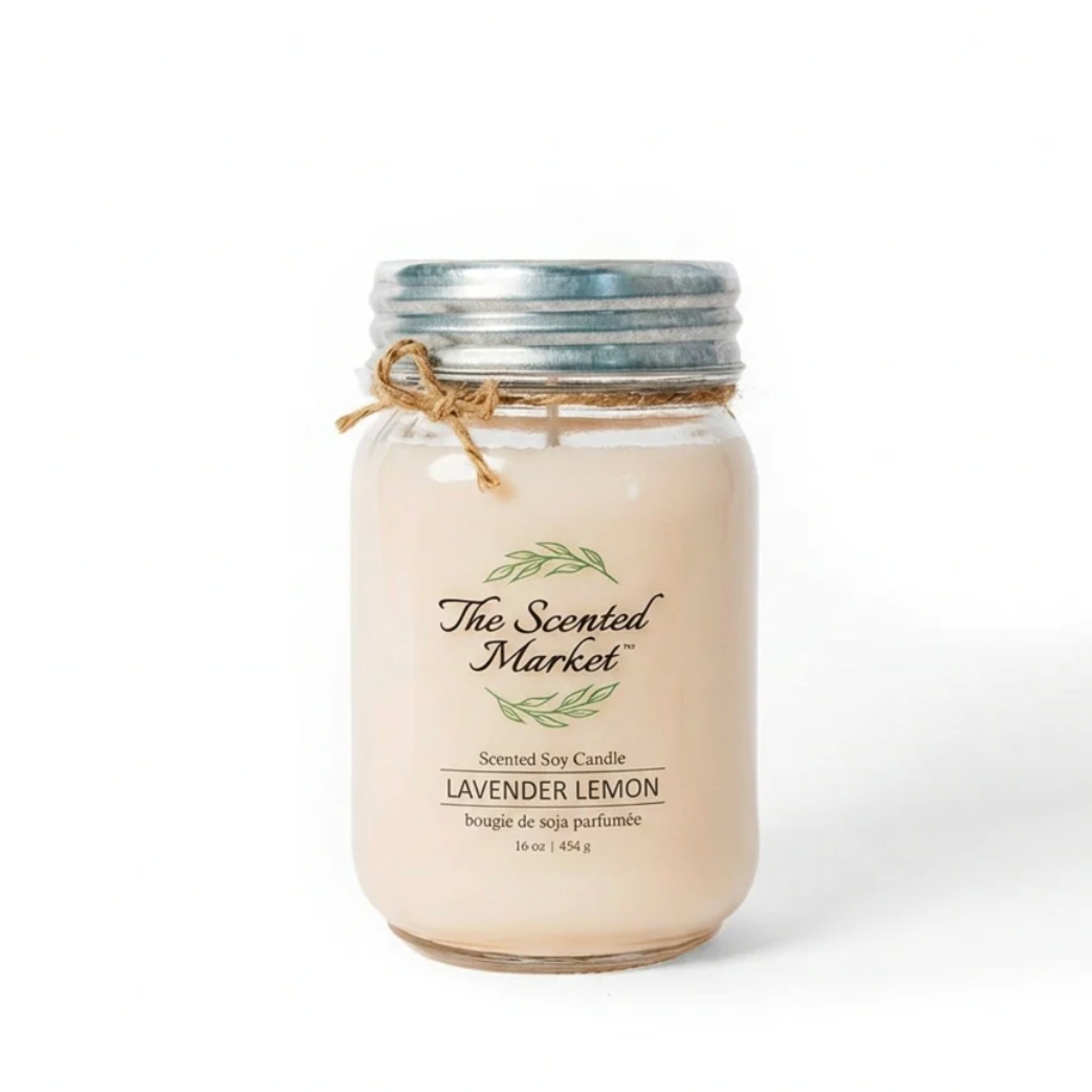 The Scented Market - LAVENDER LEMON Soy Wax Candle