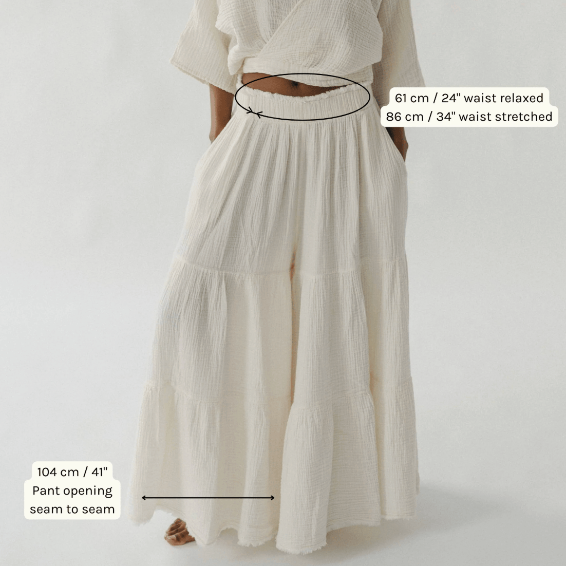 Pokoloko - Turkish Cotton Crinkle Skirt Pants