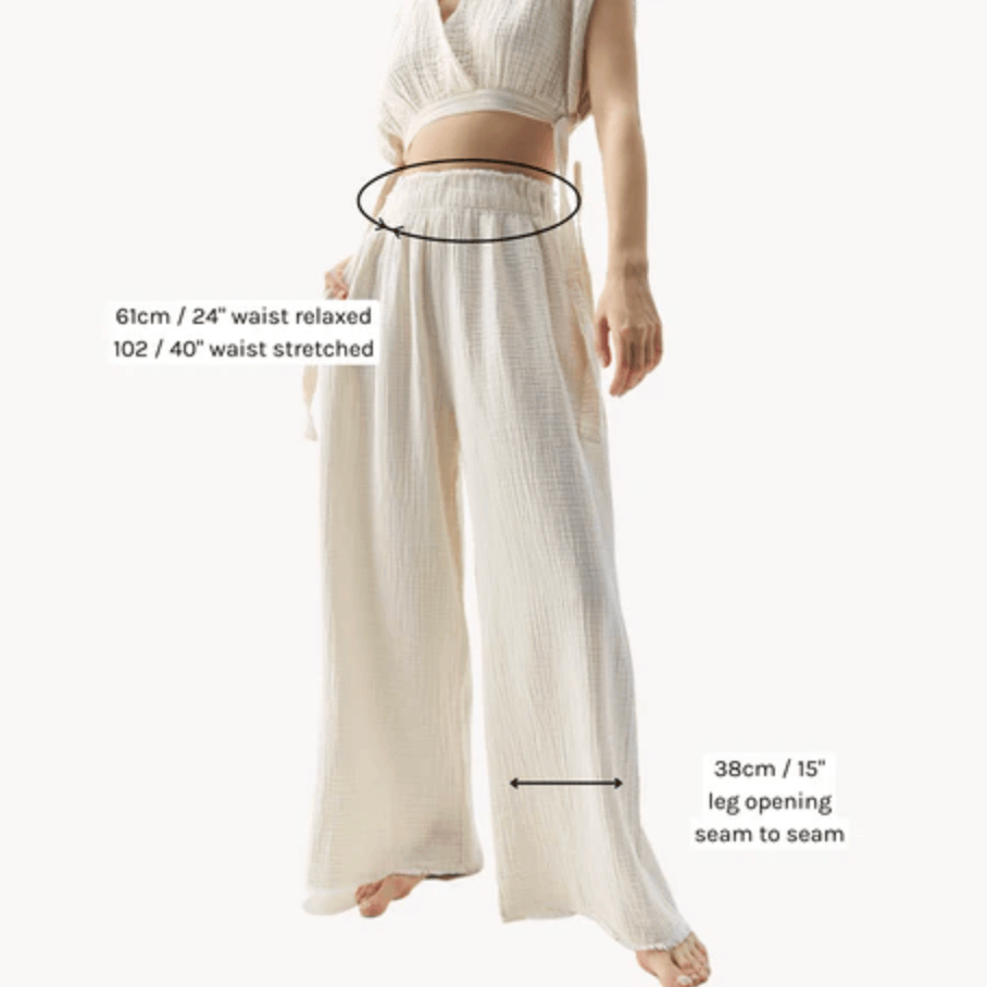 Pokoloko - Turkish Cotton Crinkle Palazzo Pants