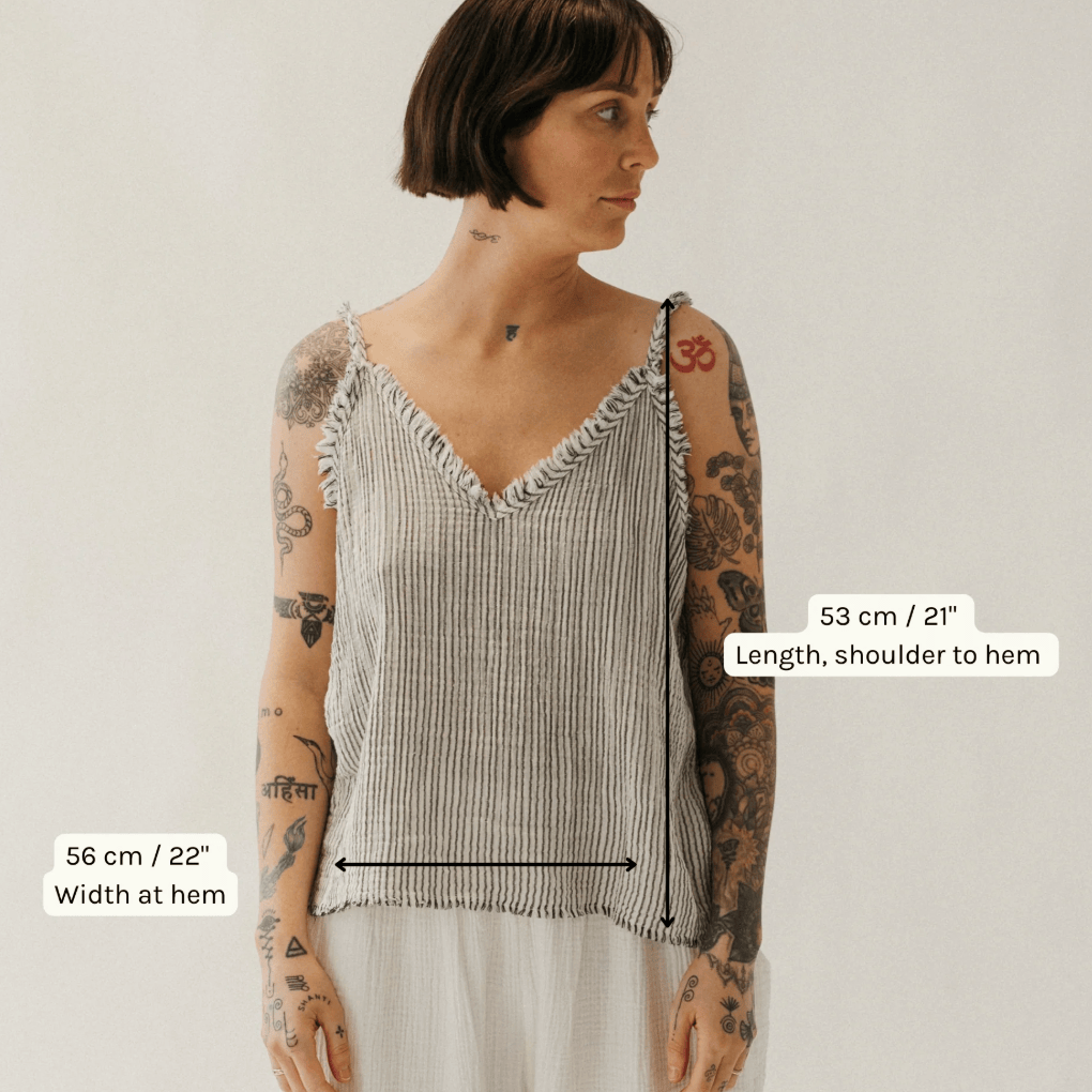 Pokoloko - Turkish Cotton Crinkle Strappy Top