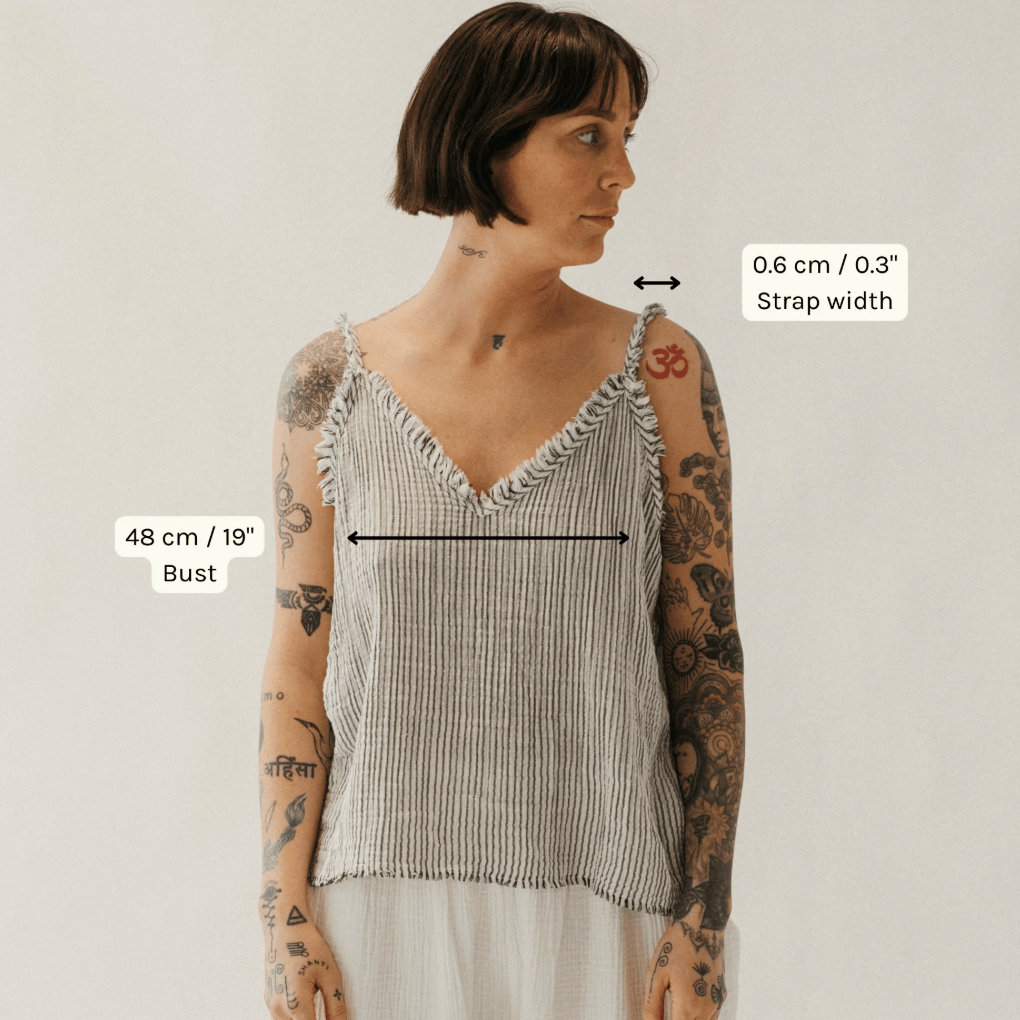 Pokoloko - Turkish Cotton Crinkle Strappy Top