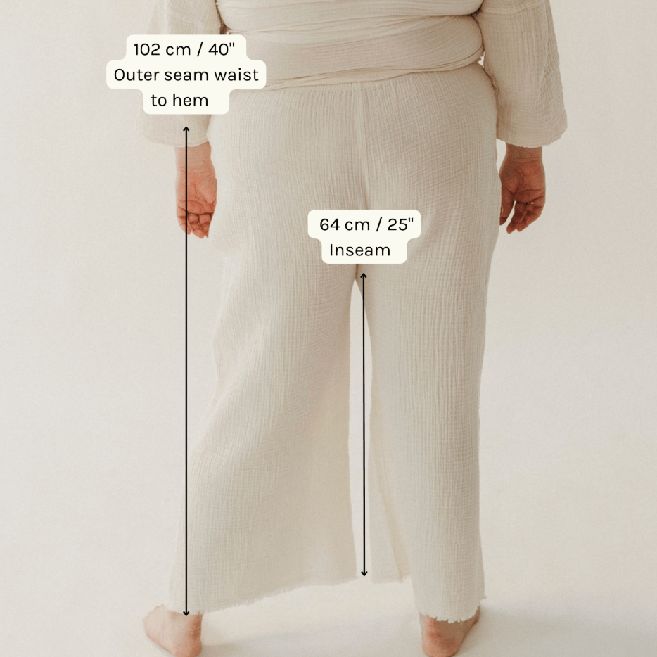Pokoloko - Turkish Cotton PLUS Crinkle Drawstring Palazzo Pants
