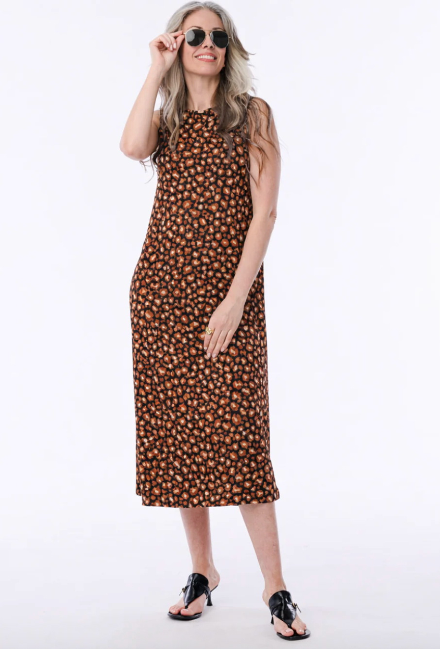 Helene Clarkson Design JULIANA PRINTED Wrinkle-Free Tank Dress