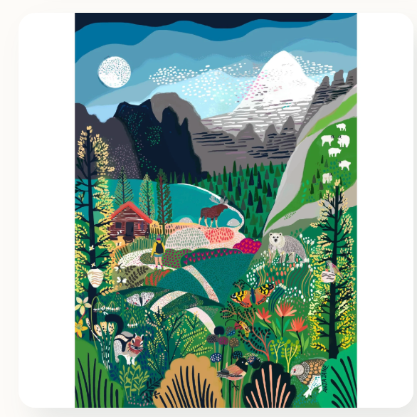 Villager Puzzles - ROCKIES EXPLORER 500-Piece Puzzle for Adults, Designed in Canada by Anja Jane