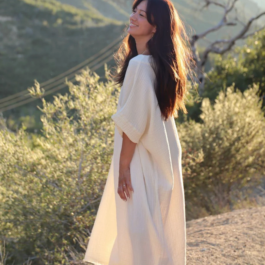 Pokoloko - Turkish Cotton Crinkle Balloon Dress