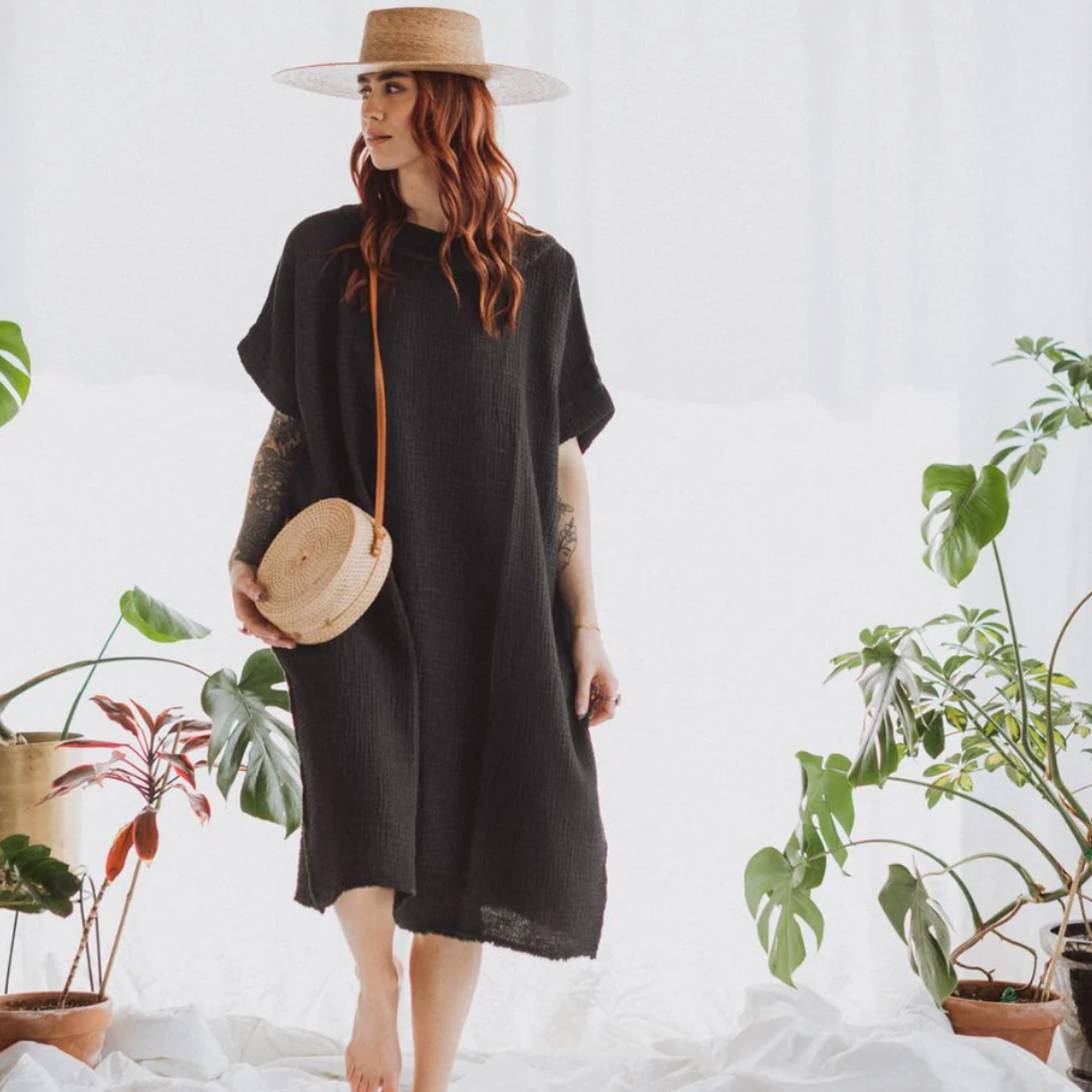 Pokoloko - Turkish Cotton Crinkle Balloon Dress