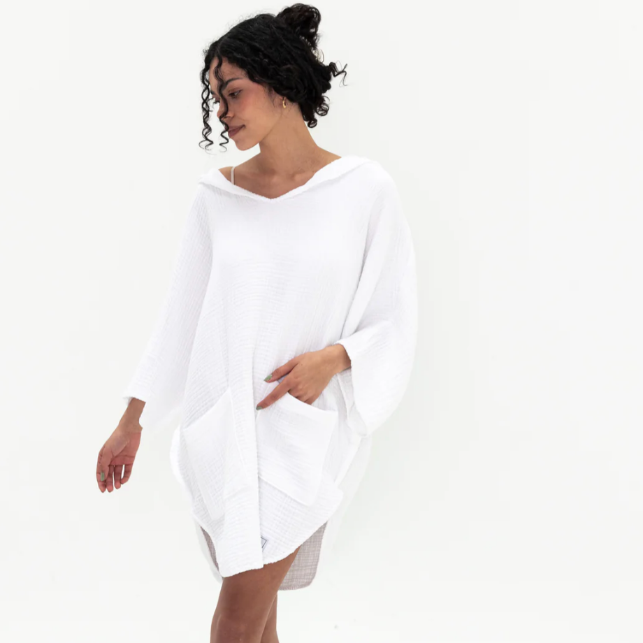 Tofino Towel Co. COCOON WHITE Muslin Surf Poncho