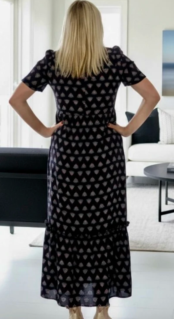DOTTY Black Art Deco Dress
