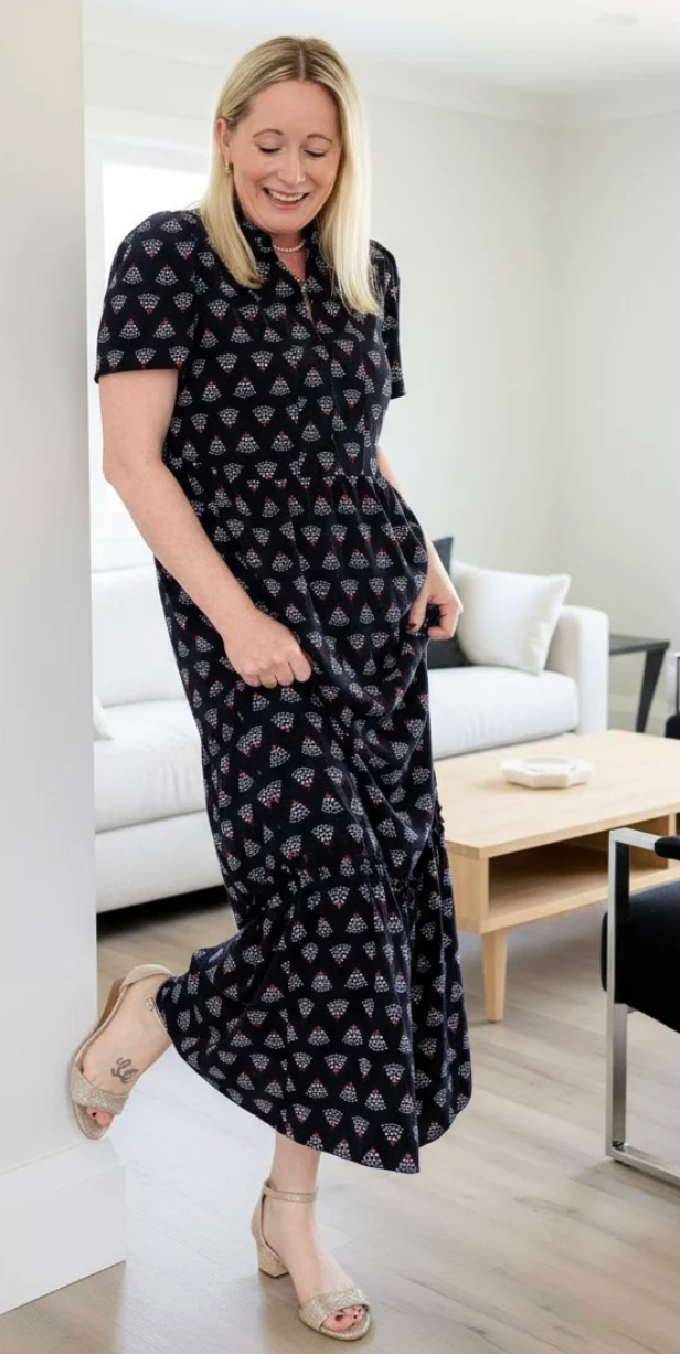 DOTTY Black Art Deco Dress