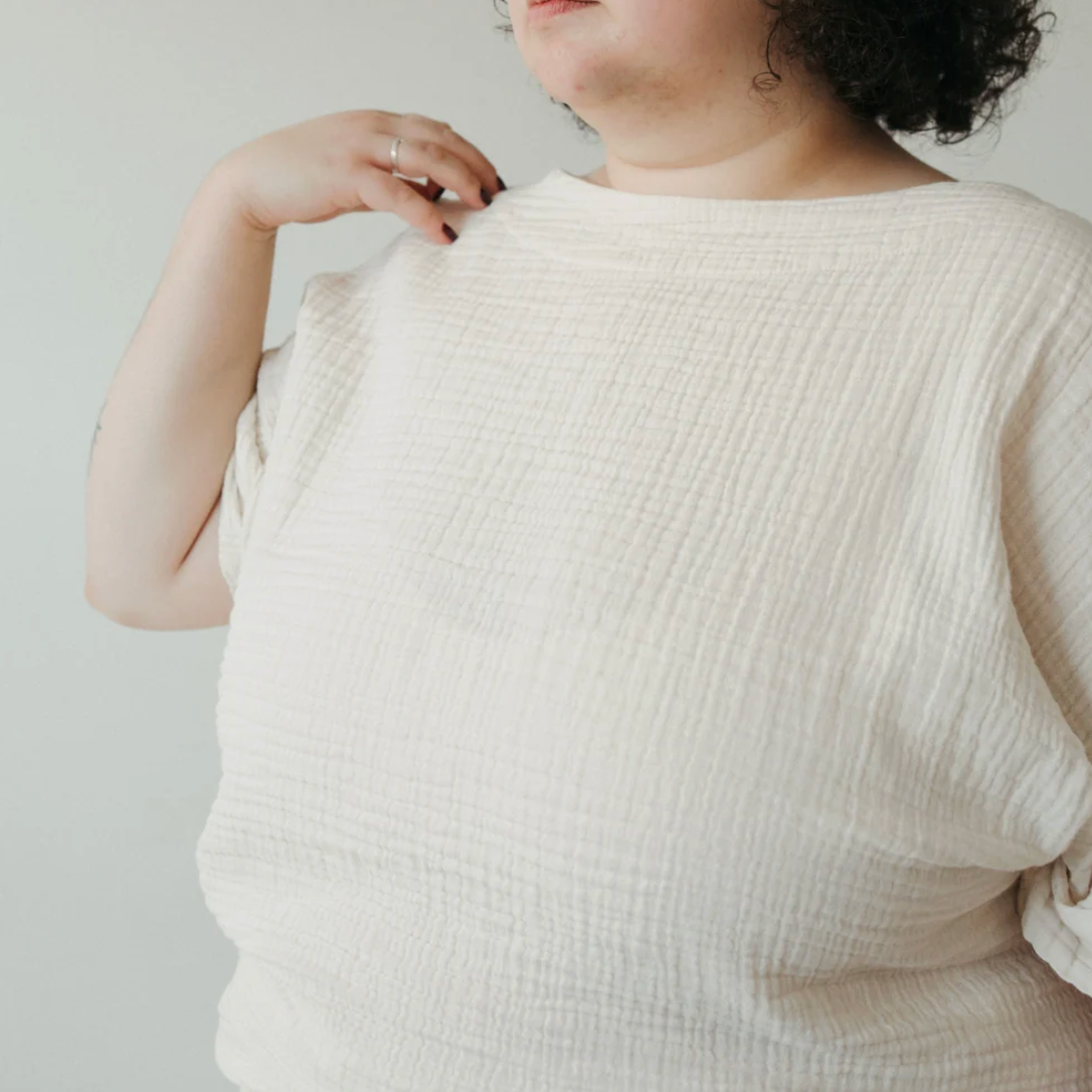 Pokoloko - Turkish Cotton PLUS Crinkle Boat Top