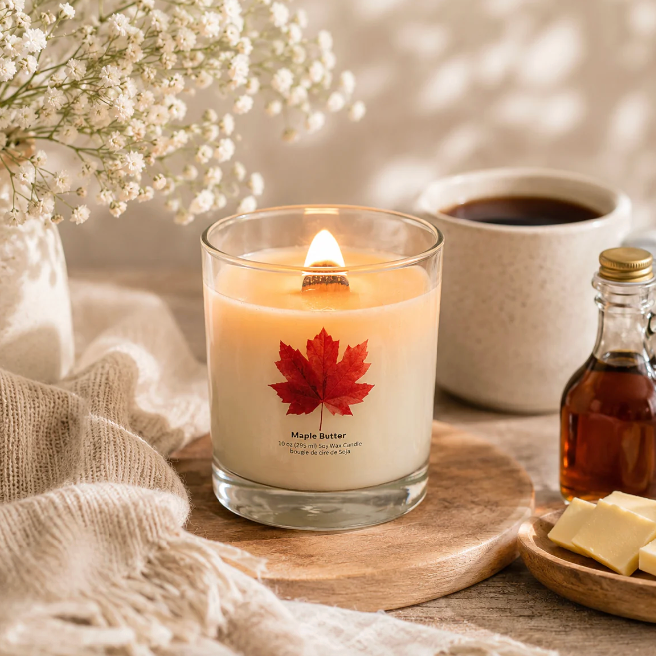 North Country Candle - O CANADA Maple Butter 10oz Gift Boxed Soy Wax Candle