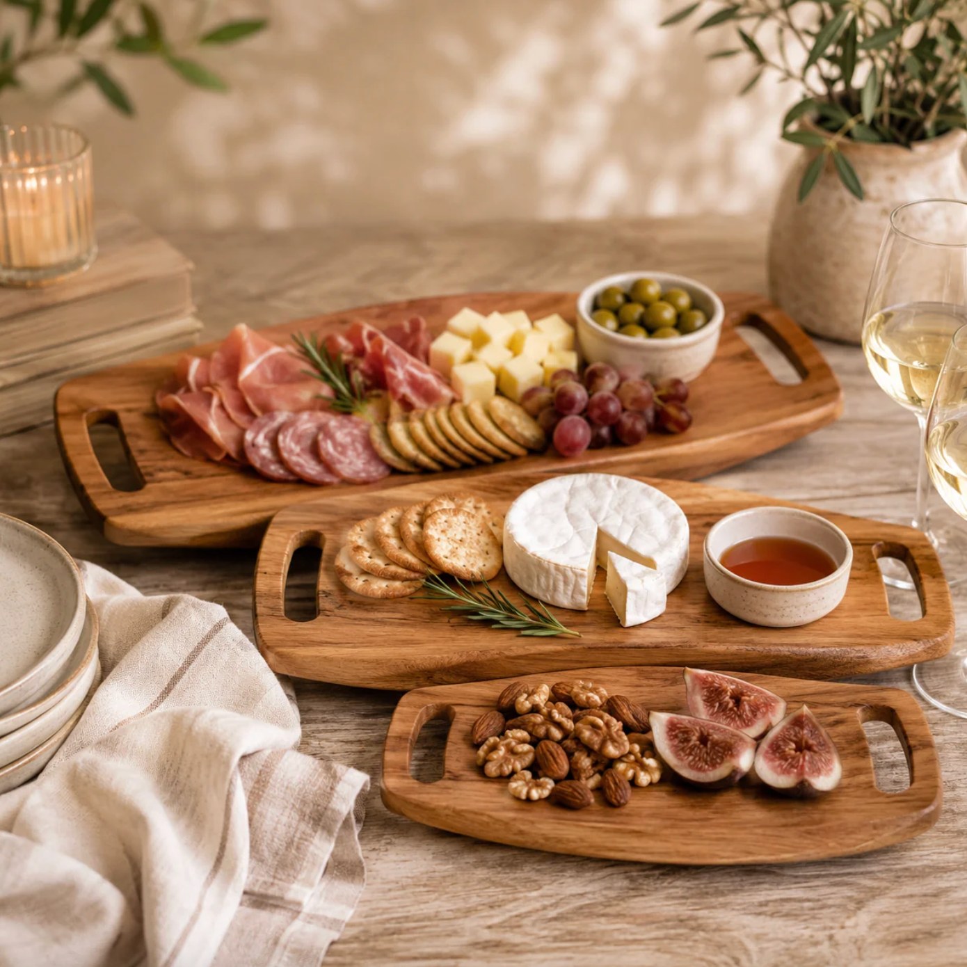North Country Candle - 16" Acacia COTTAGE Serving Board