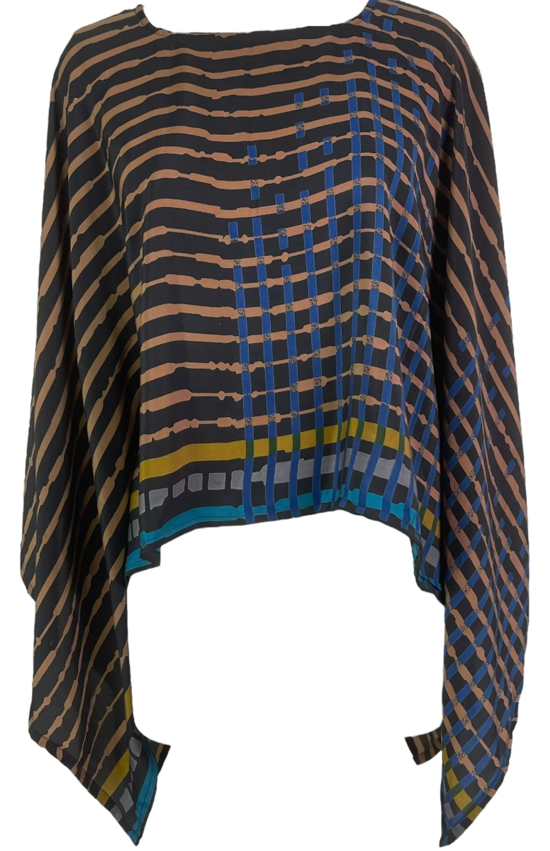 sariKNOTsari Avatar Pure Silk Capelet Poncho
