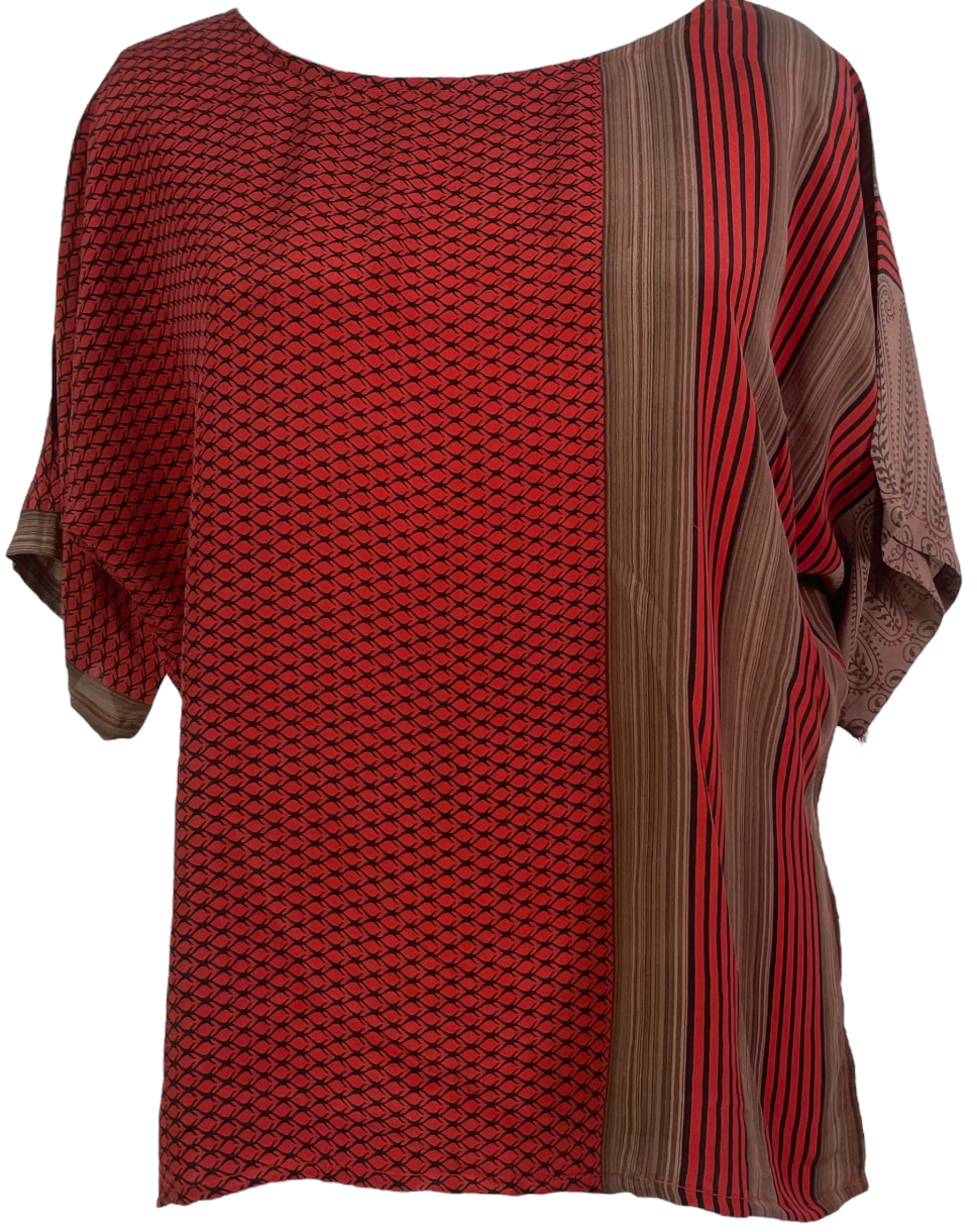 sariKNOTsari Avatar Pure Silk Side Slit Top